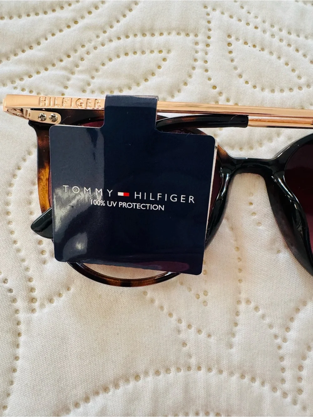 Tommy Hilfiger Tortoiseshell Frame Sunglasses with Brown Gradient Lenses